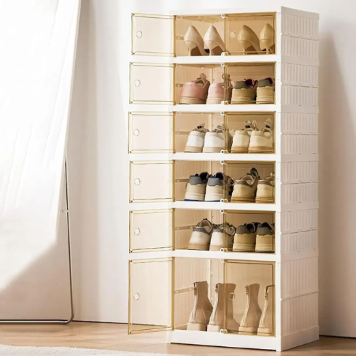 GENERICO - Zapatero Vertical Plegable Doble 12 Pares