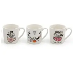 GENERICO - Set Tazas de Cerámica Cat Lover - 360ml