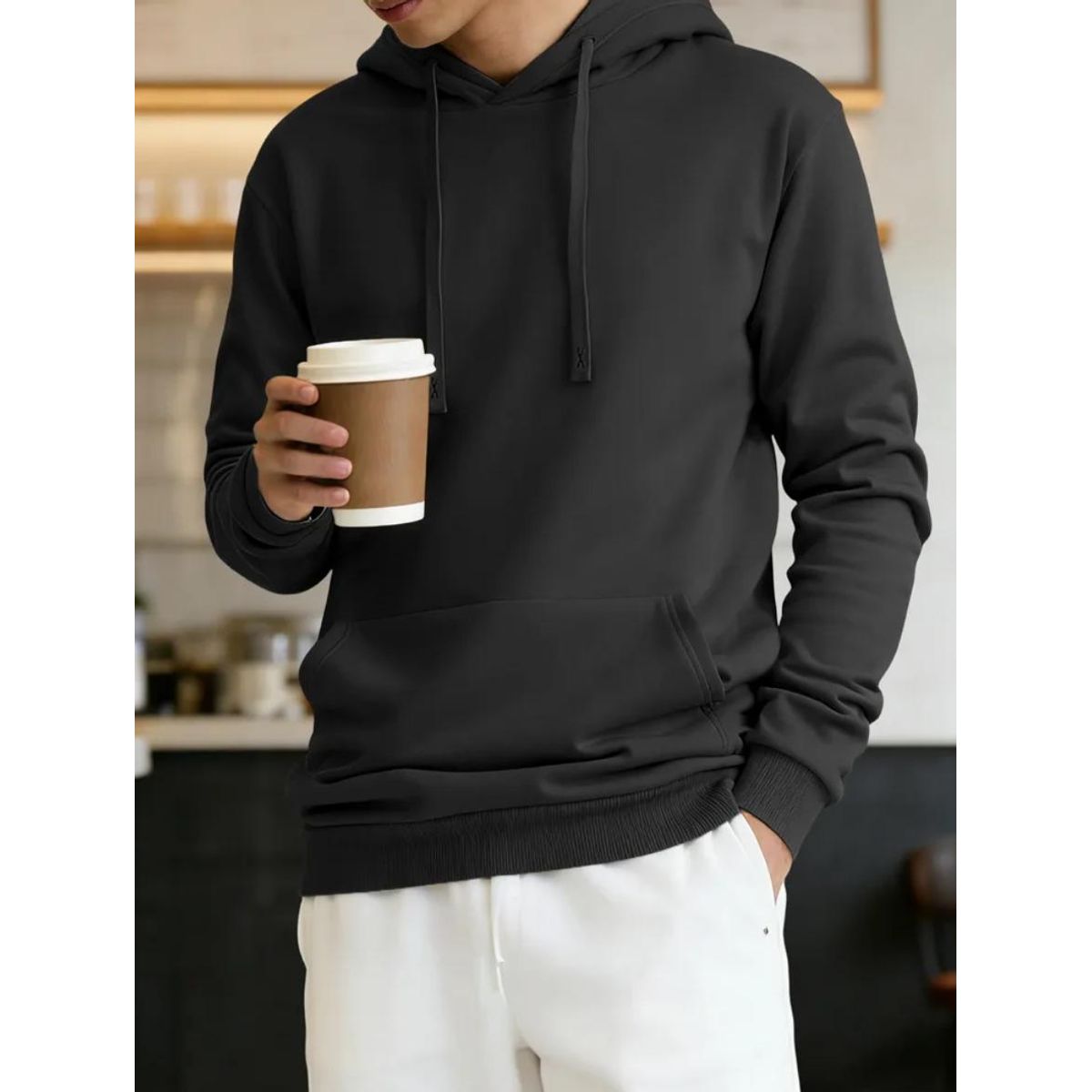 BLUE MOUNTAIN - Poleron Liso Canguro Unisex Sudadera