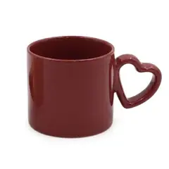 GENERICO - Taza de Cerámicq Asa Corazón 400ml - Diseño Romántico