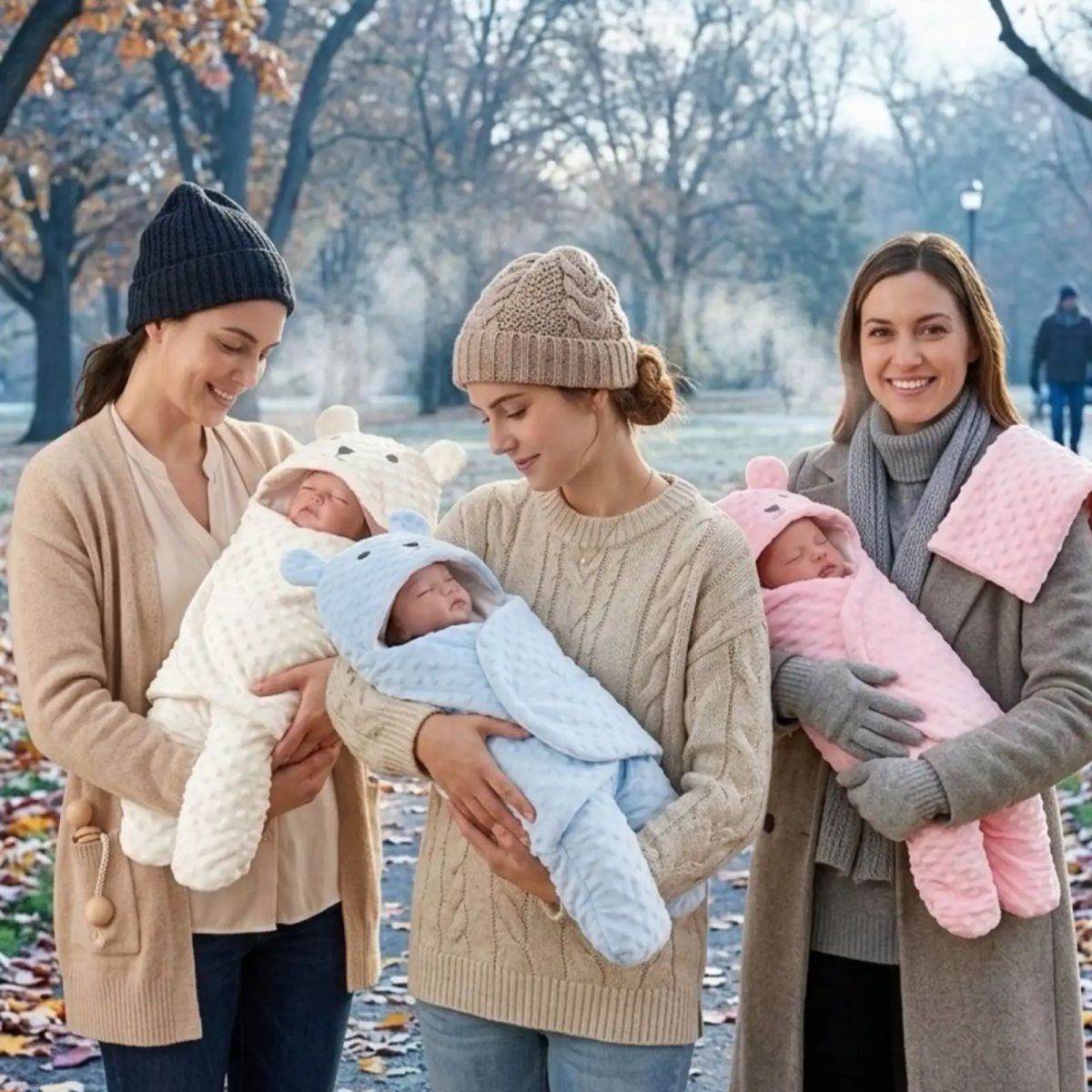 GENERICO - Pack 3 Saco de Dormir Térmico para Bebé Diseño Oso con Orejitas