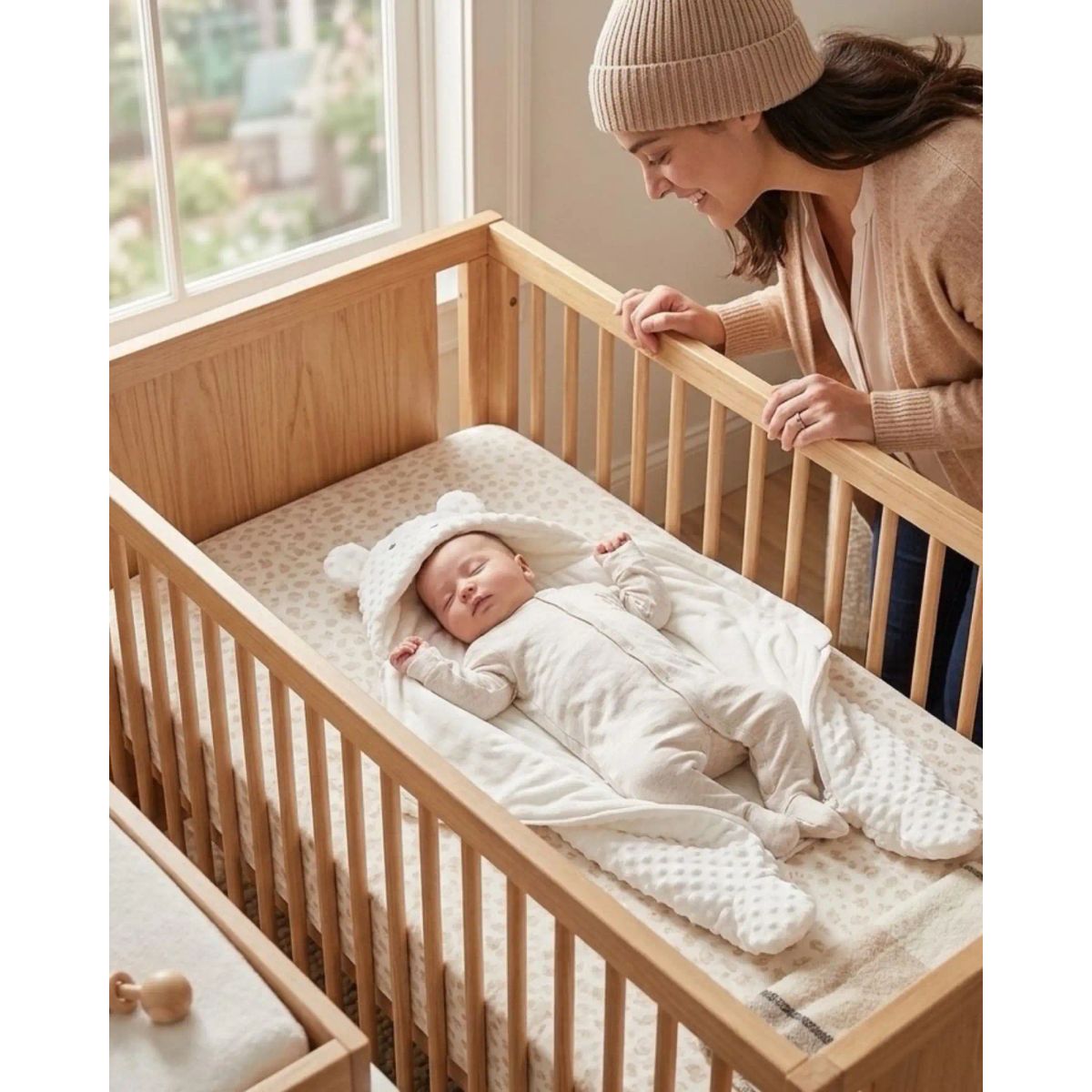 GENERICO - Saco de Dormir Térmico para Bebé Diseño Oso con Orejitas