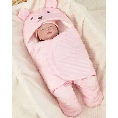 GENERICO - Saco de Dormir Térmico para Bebé Diseño Oso con Orejitas