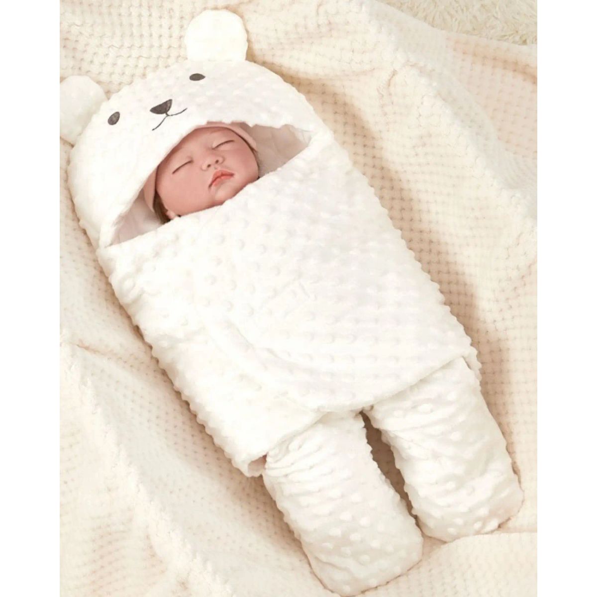 GENERICO - Saco de Dormir Térmico para Bebé Diseño Oso con Orejitas