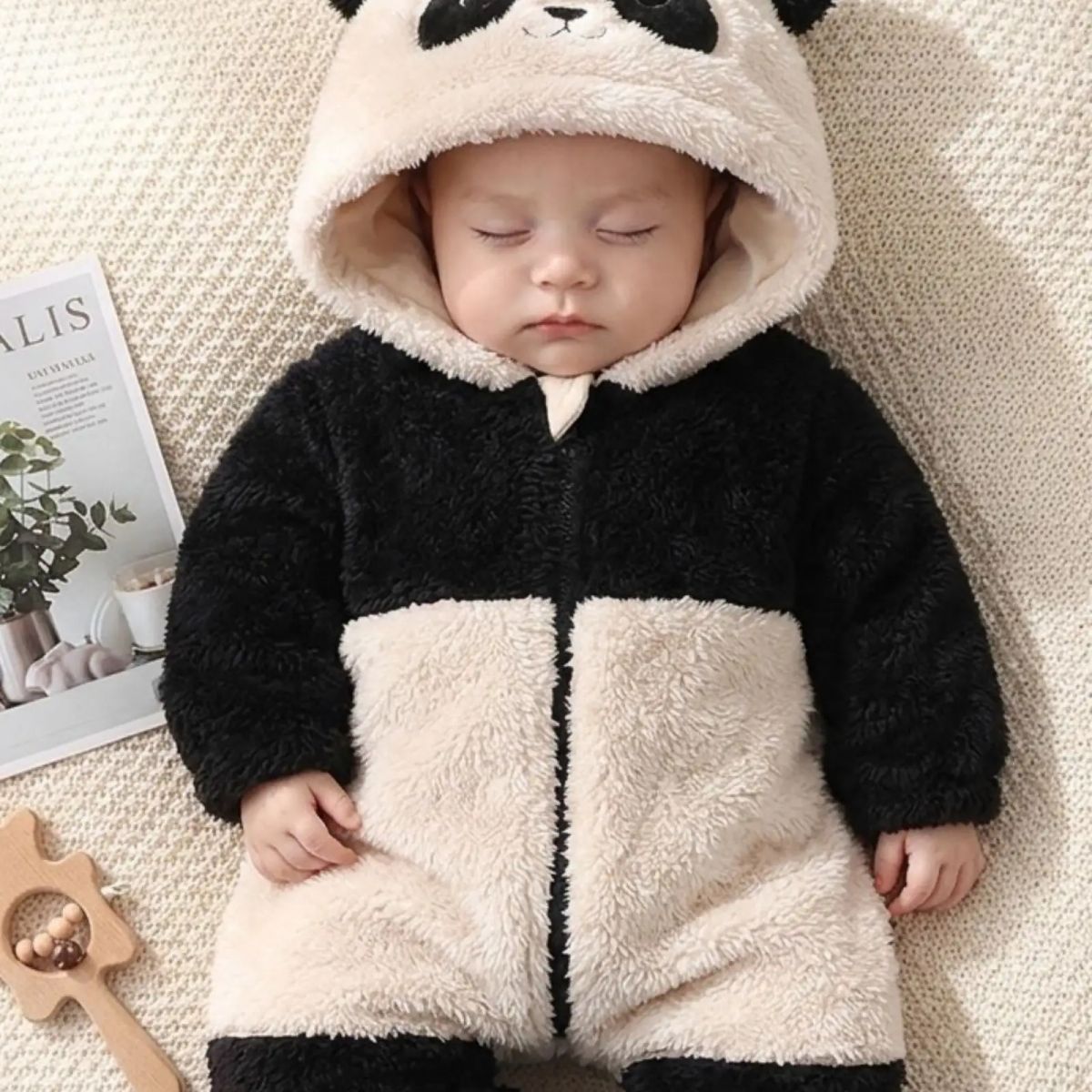GENERICO - Pijama Osito Peluche Bebé Enterito Térmico Acolchado Invierno