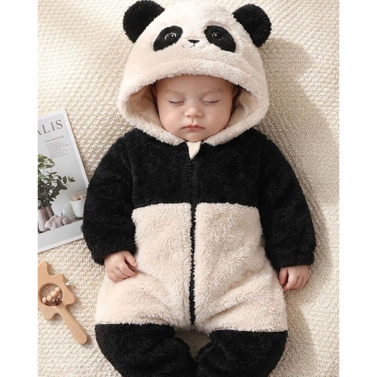 GENERICO - Pijama Osito Peluche Bebé Enterito Térmico Acolchado Invierno