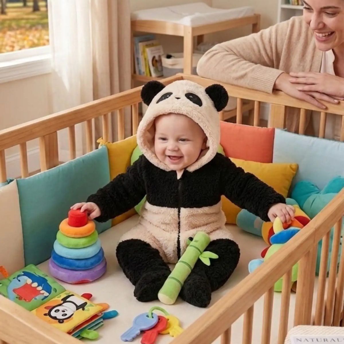 GENERICO - Pijama Osito Peluche Bebé Enterito Térmico Acolchado Invierno