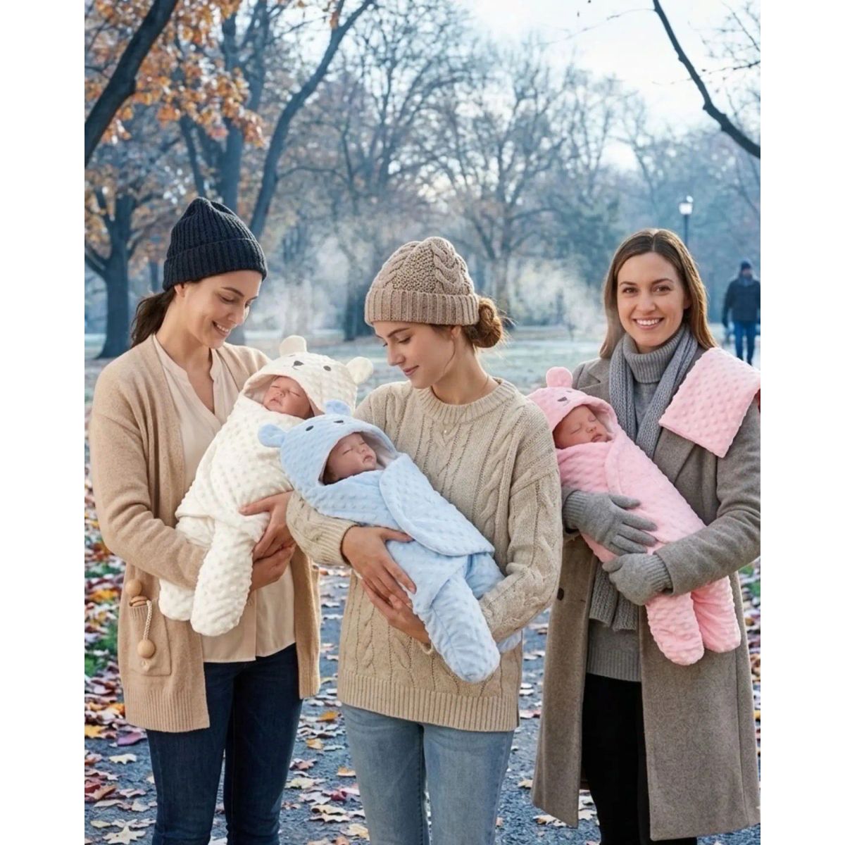 GENERICO - Pack 3 Saco de Dormir Térmico para Bebé Diseño Oso con Orejitas