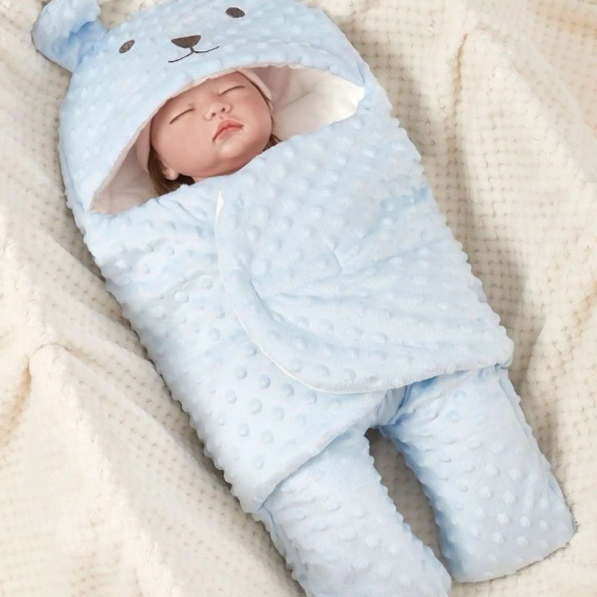 GENERICO - Pack 3 Saco de Dormir Térmico para Bebé Diseño Oso con Orejitas