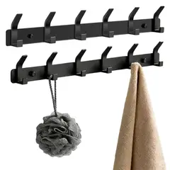 KINDA NICE - 2xcolgador Perchero Pared Paratoallas Ropa6ganchos Doméstico