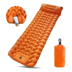 GENERICO - Colchoneta Inflable Individual Camping Mat Inflable Acampar Naranja