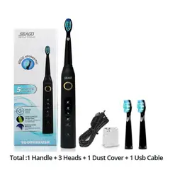 TIOZONEY - Cepillo de dientes eléctrico recargable USB para adultos