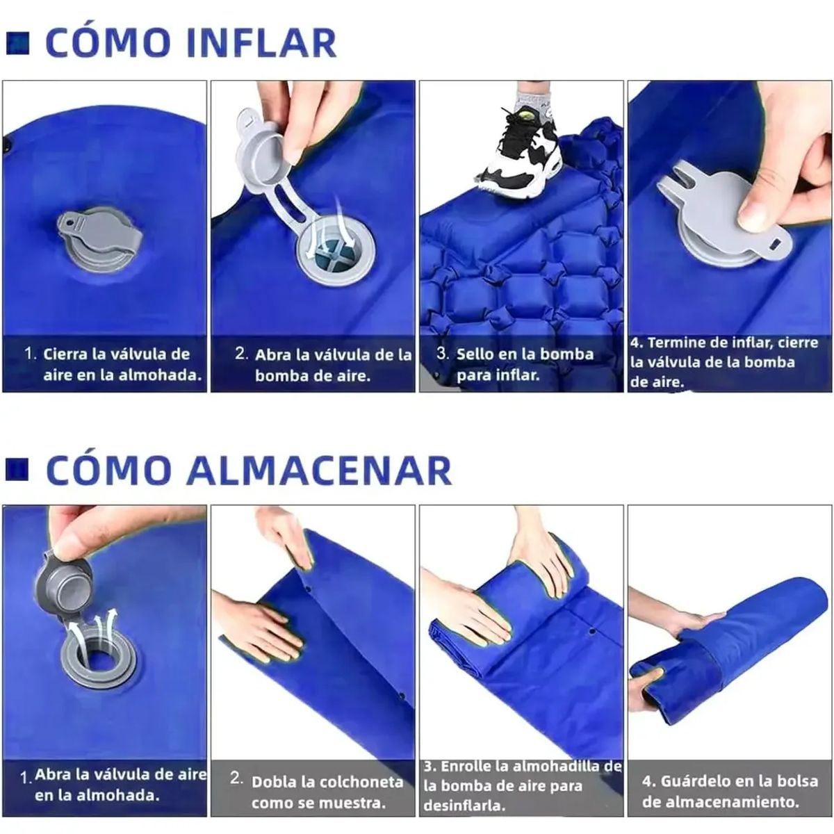 GENERICO - Colchón Autoinflable Portátil Cama Para Acampar Colchoneta