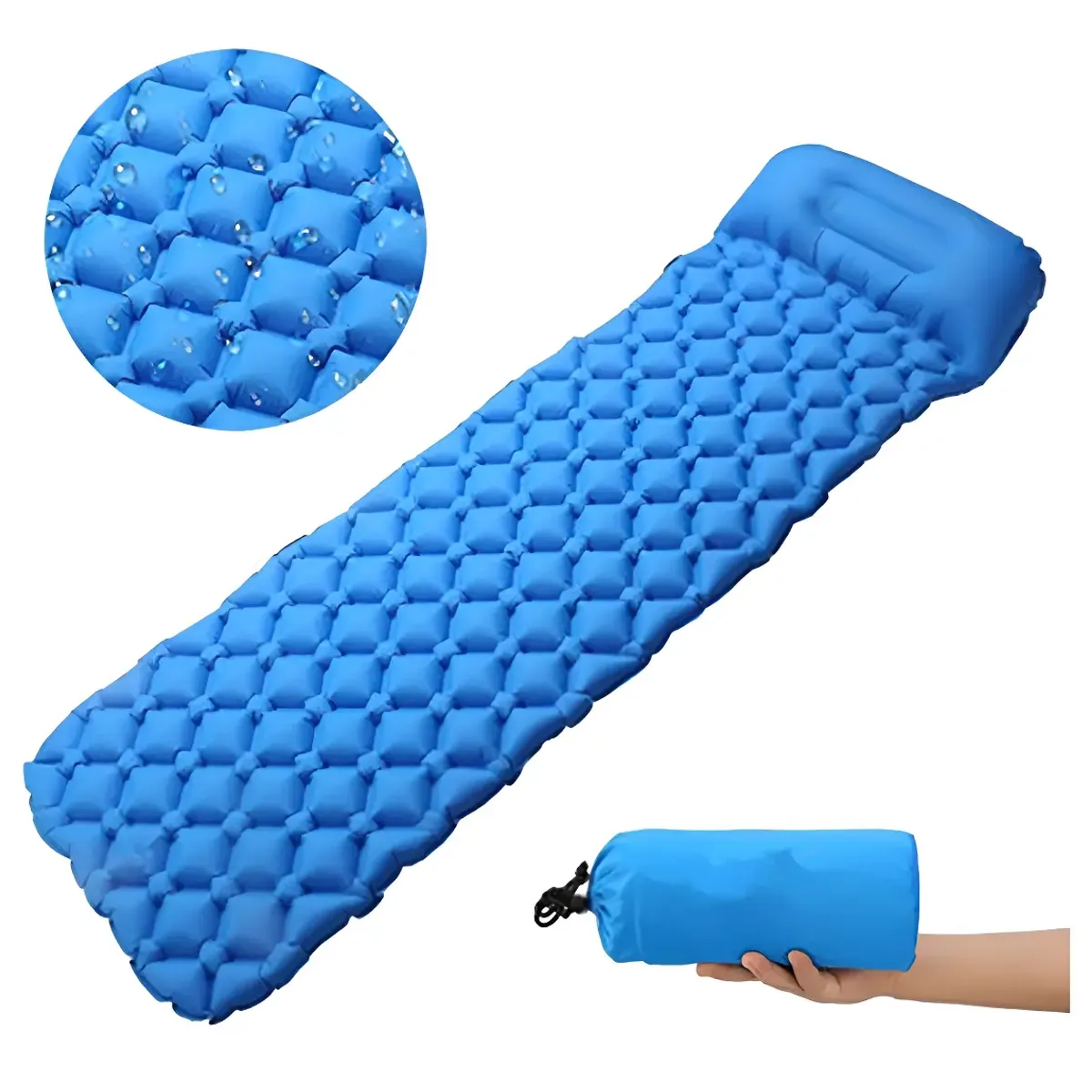 GENERICO - Colchón Inflable Plegable Portátil Paraacampar Colchonet