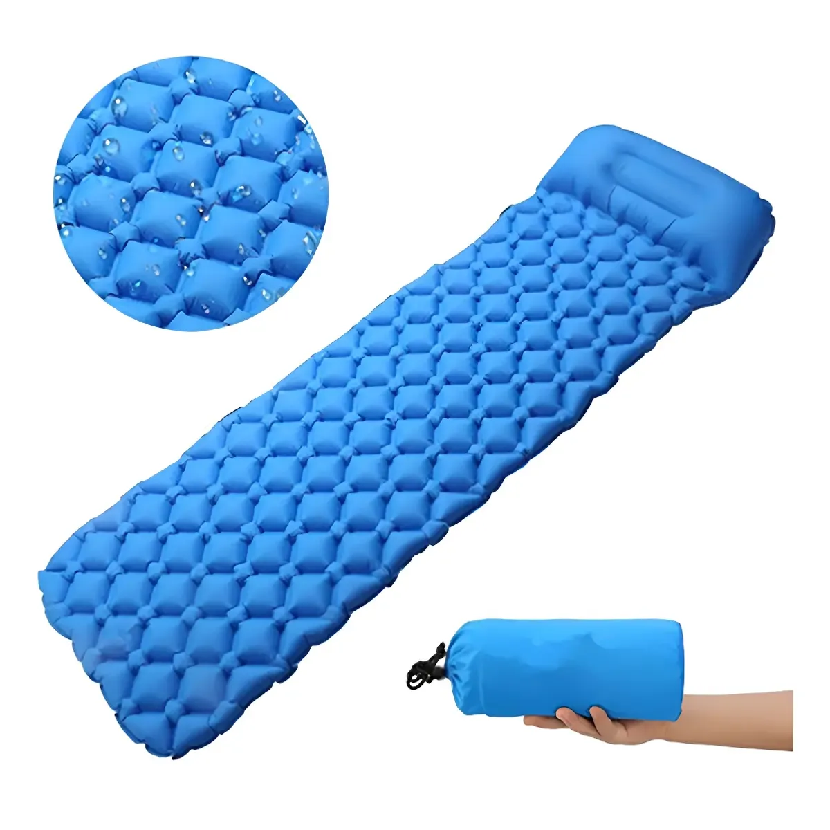 GENERICO - Colchón Inflable Plegable Portátil Paraacampar Colchonet