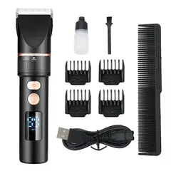 TIOZONEY - Cortapelos para hombres con cuchilla de aleación de titanio eléctrica