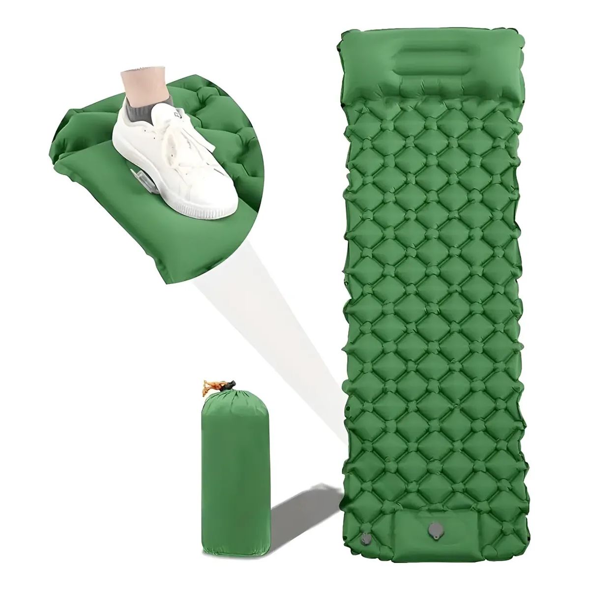 GENERICO - Colchoneta Inflable Plegable Paraacampada Y Senderismo