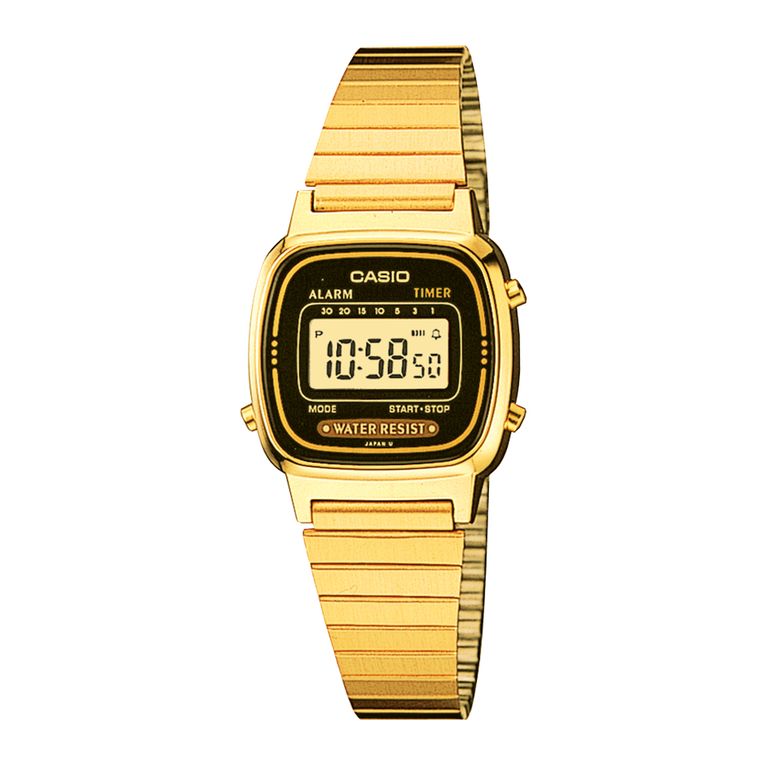Reloj LA670WGA-1D LA670WGA1D Vintage Mujer Digital Acero Clasico Dorado TALLA UNICA