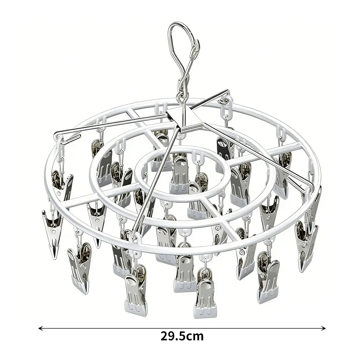KINDA NICE - 2u Colgador De Calcetín Ropa Interior De 24 Clips Plegable