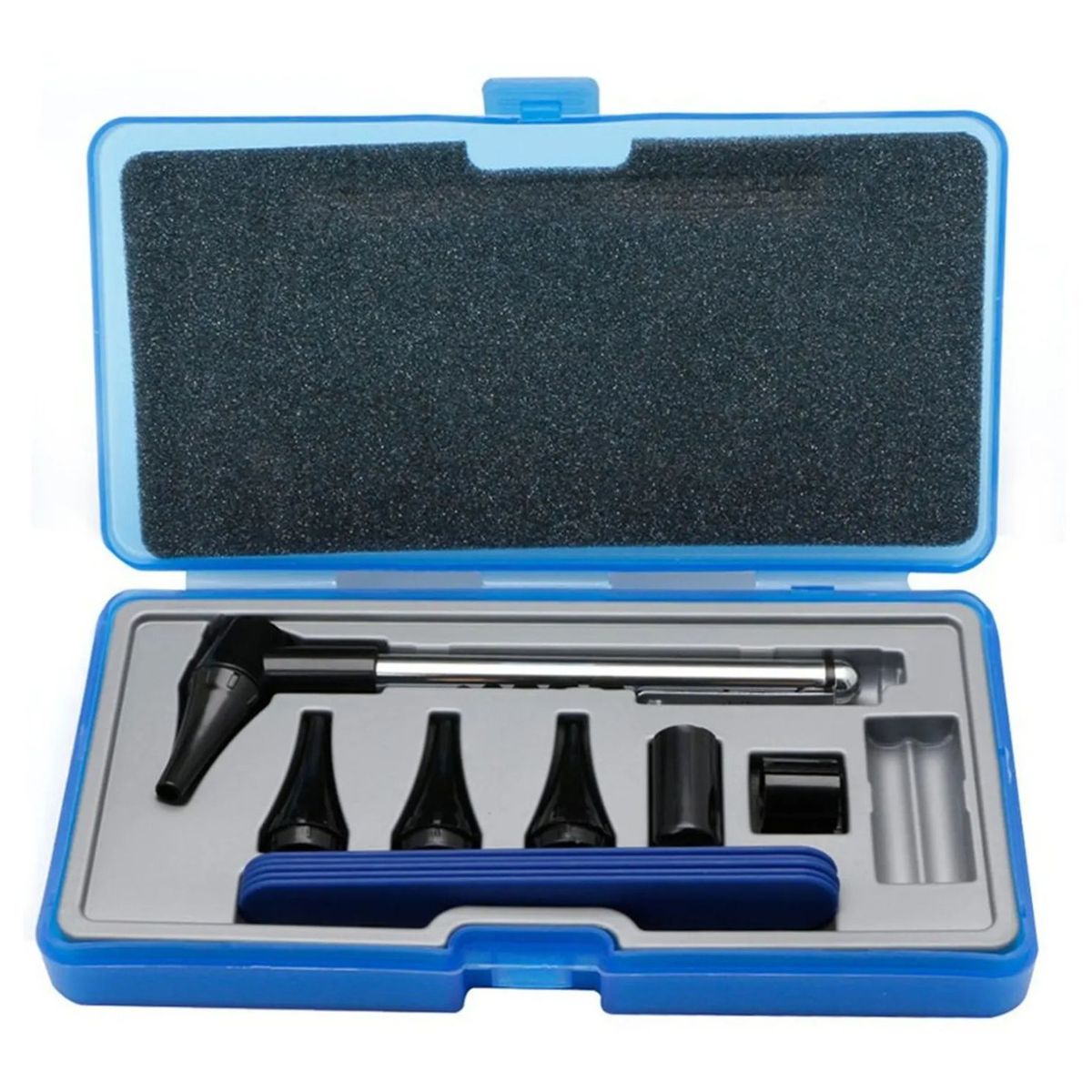 TIOZONEY - Otoscopio Conjunto de fibra óptica Oftalmoscopio LED ENT Examen Diagnostic Kit