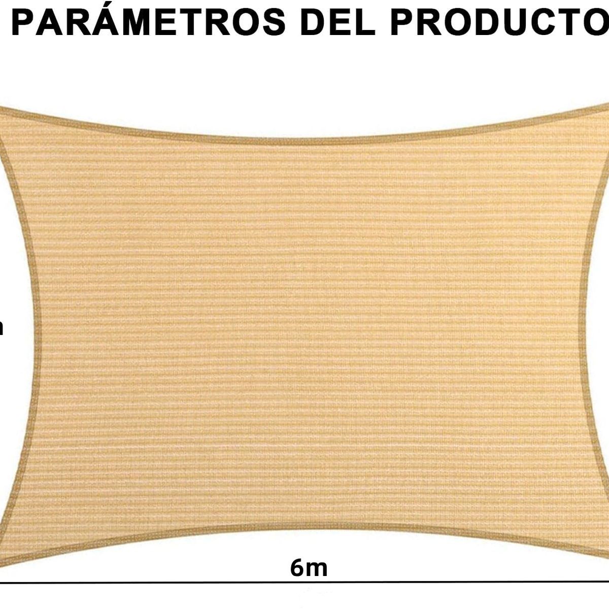 Malla Sombra Vela Tela Lona Toldos 6x4 Raschel 90% Sombra, marca KUANGYE - Foto 2