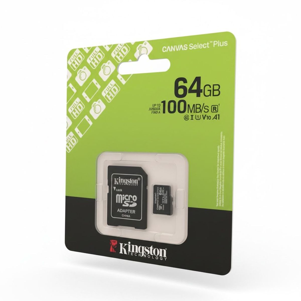 KINGSTON - Memoria Microsd Kingston Canvas Select Plus 64gb + Adaptador
