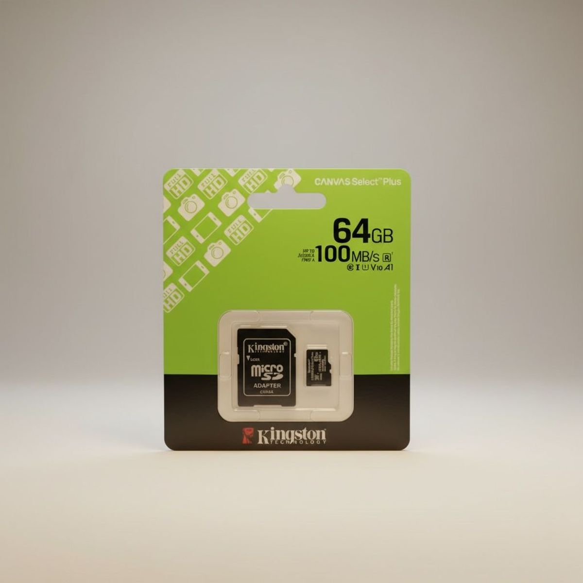 KINGSTON - Memoria Microsd Kingston Canvas Select Plus 64gb + Adaptador