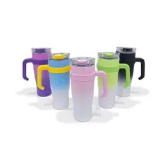 GENERICO - Vaso Térmico Degradado 1.2 Litros - Acero Inoxidable con Asa y Sorbete