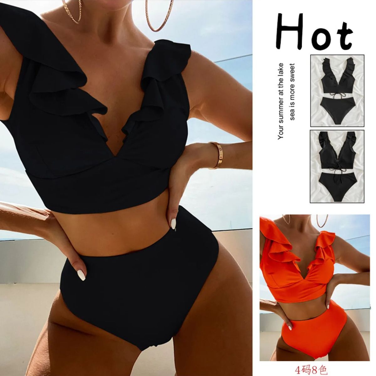 TIOZONEY - Traje de Baño Mujer Beige
