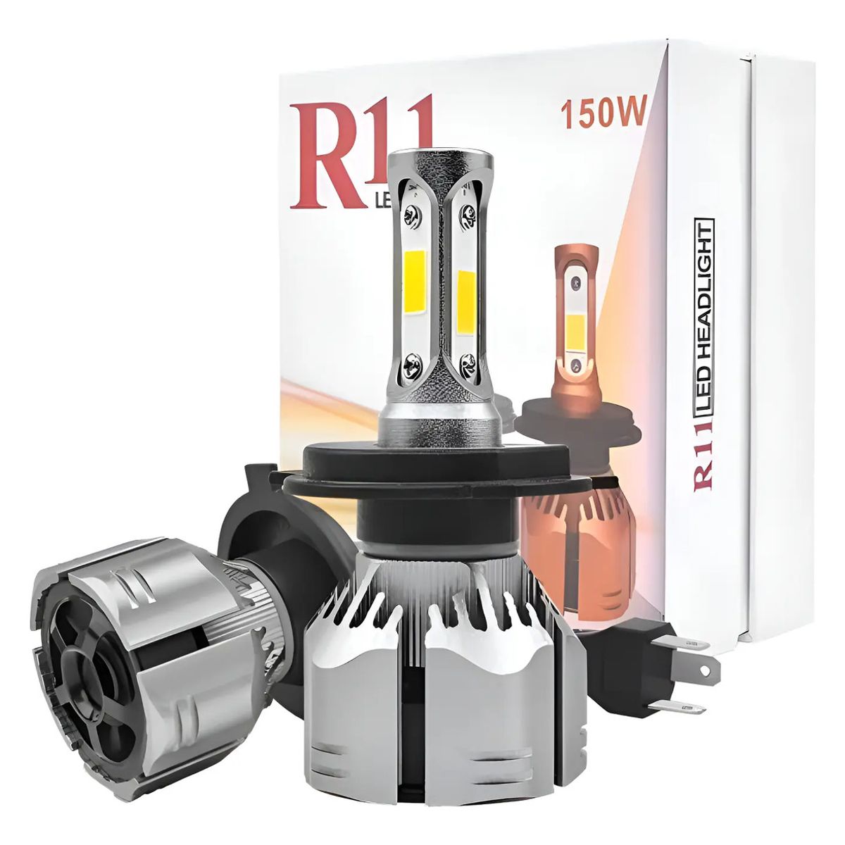 VIDA BUENAS - Faro Luz LED H4 R11 Para Auto, Moto, Alta y Baja Intensidad