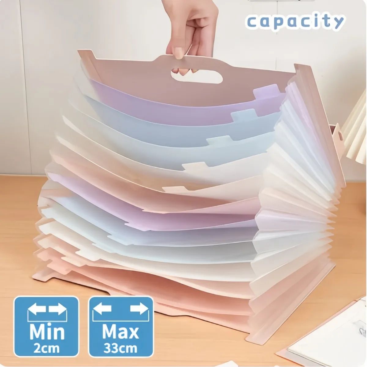 VIDA BUENAS - Carpeta Portátil Organizador Bolsa Multicapa 13 Capas 2605r
