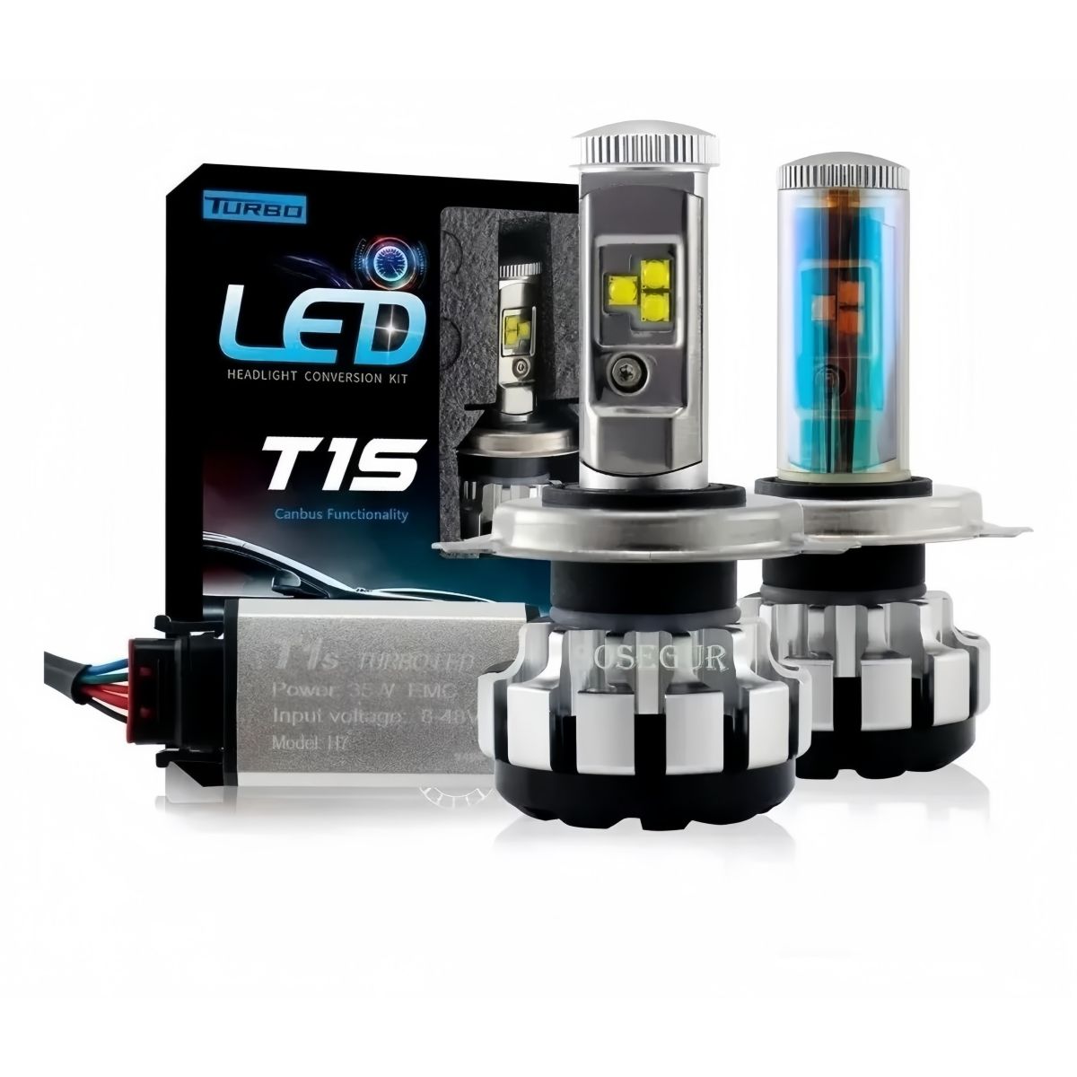 VIDA BUENAS - Kit Ampolletas LED H4 80000LM 6000K, 8-48V con Ventilador, Foco CSP para Auto y Moto