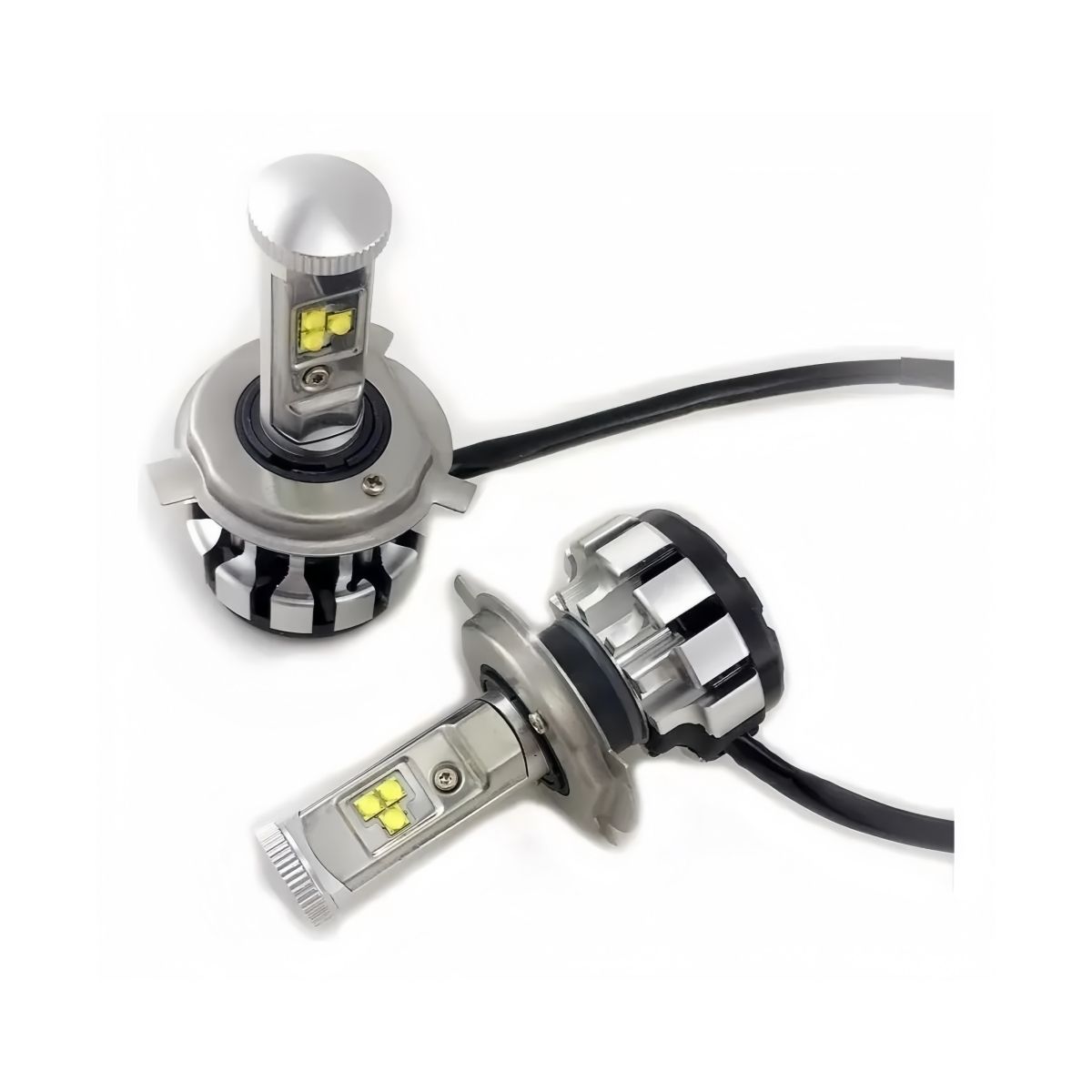 VIDA BUENAS - Kit Ampolletas LED H4 80000LM 6000K, 8-48V con Ventilador, Foco CSP para Auto y Moto