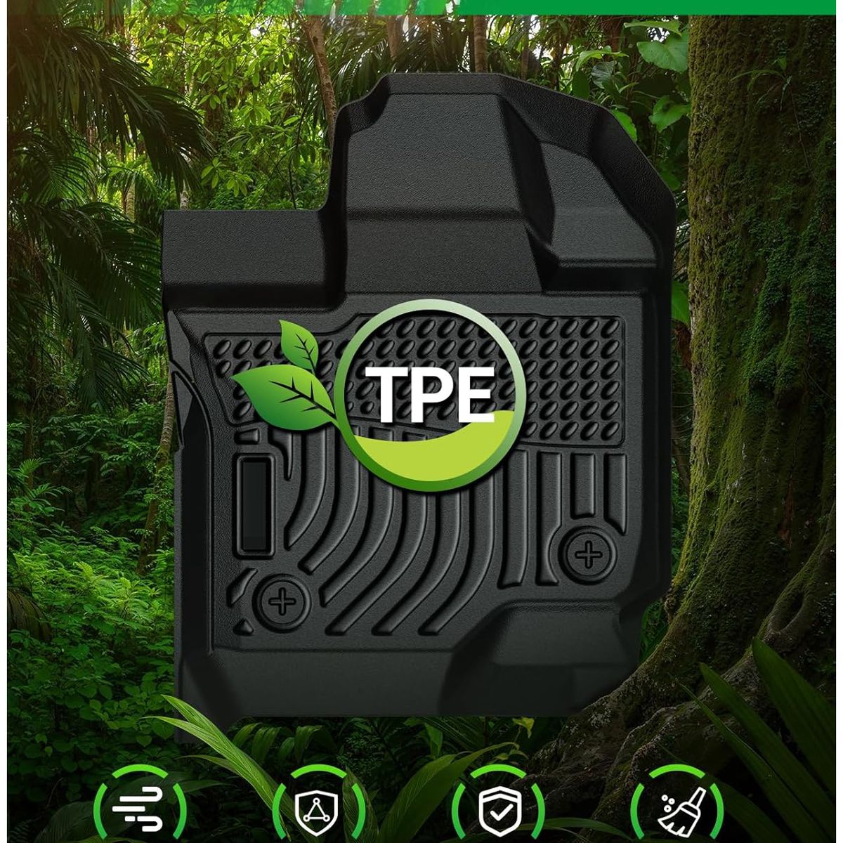 KUANGYE - Set Pisos Rígido Bandeja Calce Perfecto Compatible Con Ford F150 Del 2015 A 25+