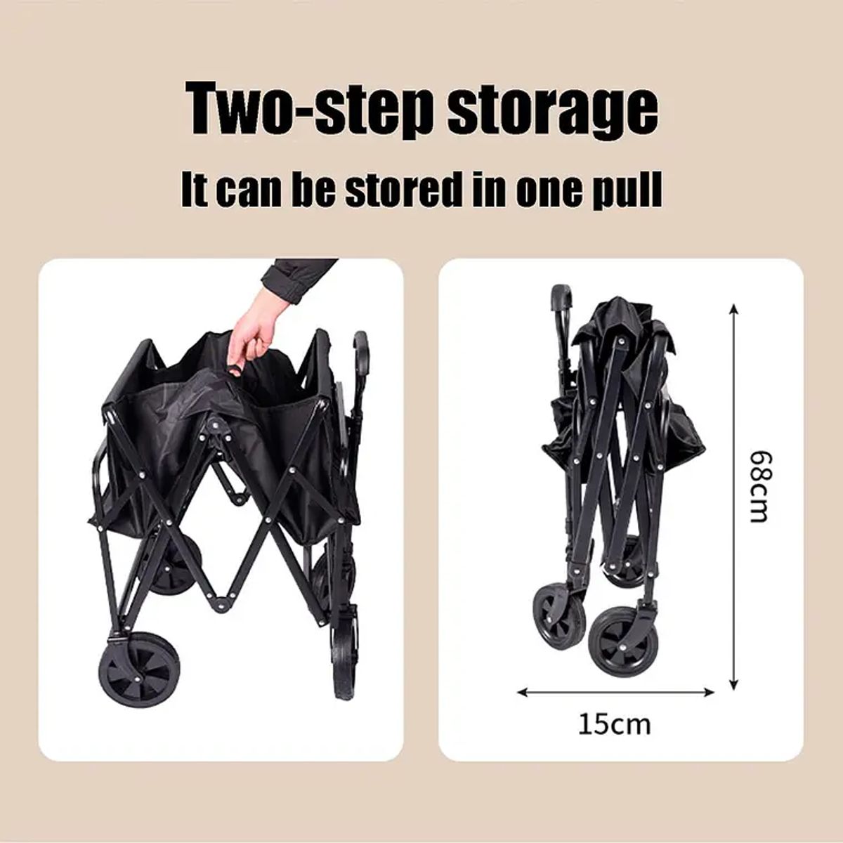 GENERICO - Carrito Compras Plegable Ideal Para El Camping