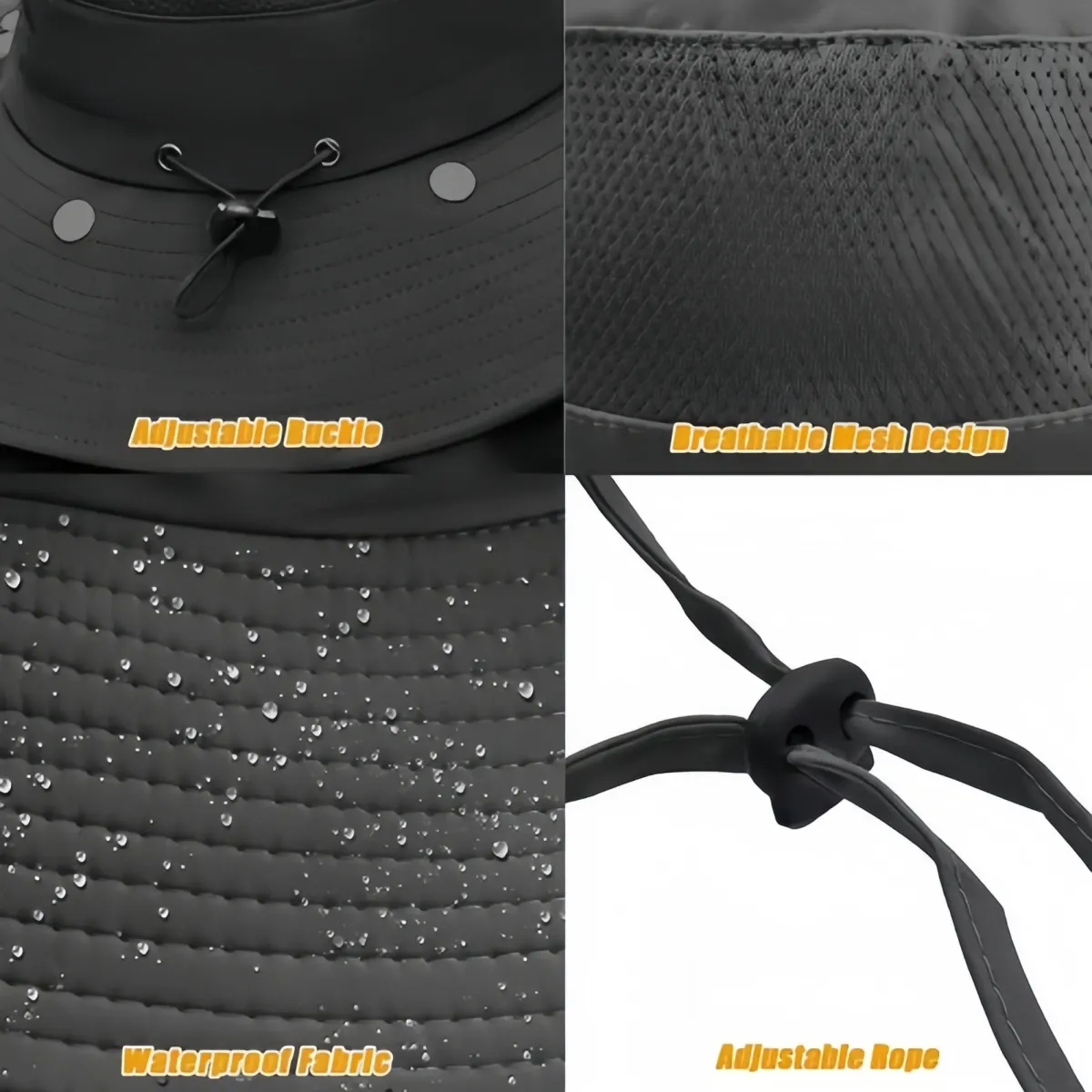 VIDA BUENAS - Gorro de Montañismo Senderismo Protección Solar, Negro