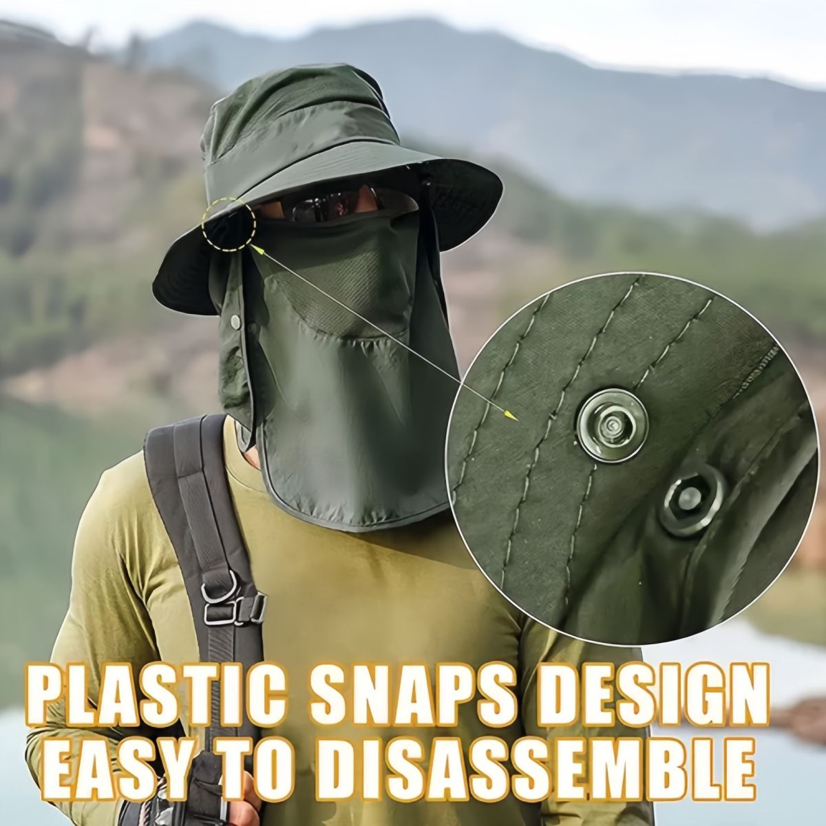 VIDA BUENAS - Gorro de Montañismo Senderismo Protección Solar, Verde