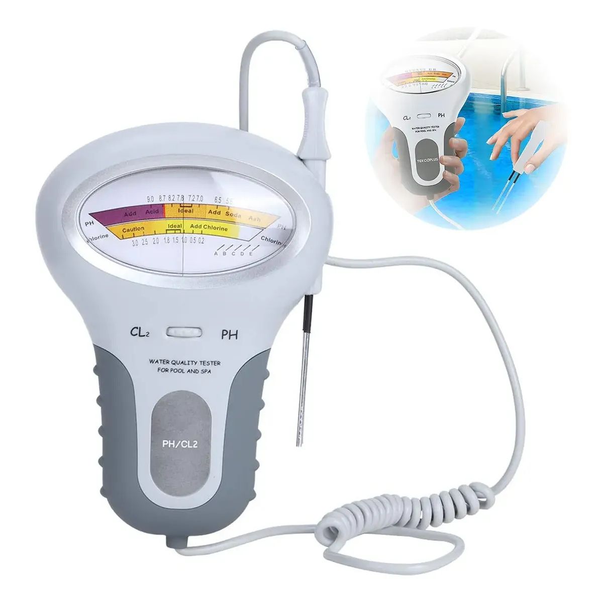 KUANGYE - Medidor De Cloro Y Ph Para Agua Con Probador Individual Cl2