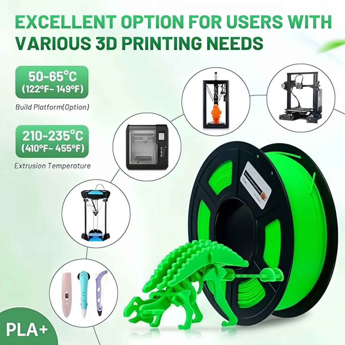 VIDA BUENAS - Filamento 3d  Petg  De 1.75mm Y 1kg Mejor Calidad Verde Oliva