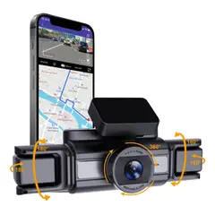 EVERSO - Cámara Para Auto Seguridad 4k Con 4 Cámaras Visión Nnocturna