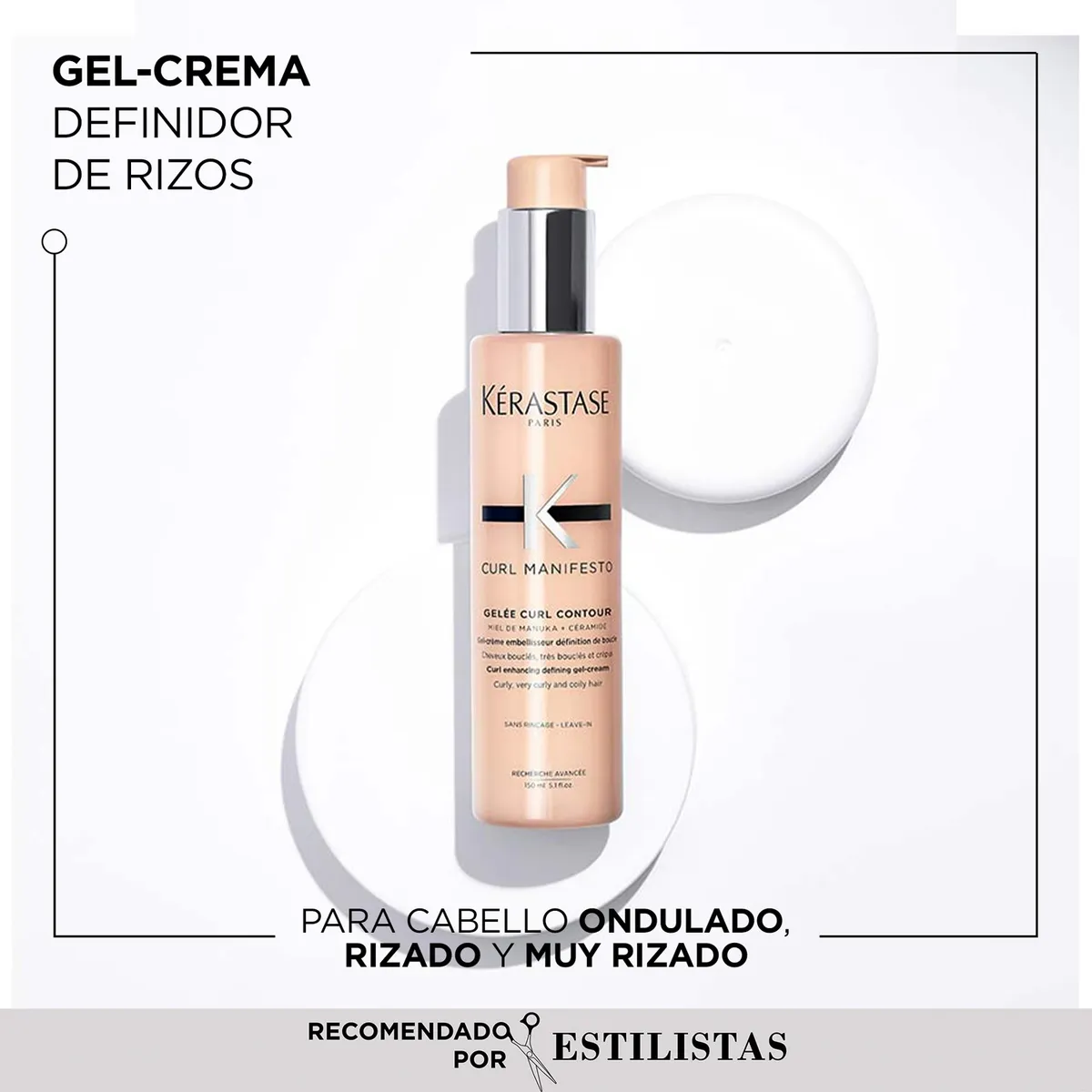 KERASTASE - Gel Definidor De Rizos Cabello Rizado Geleé Curl Contour Curl Manifesto 150ml Kerastase