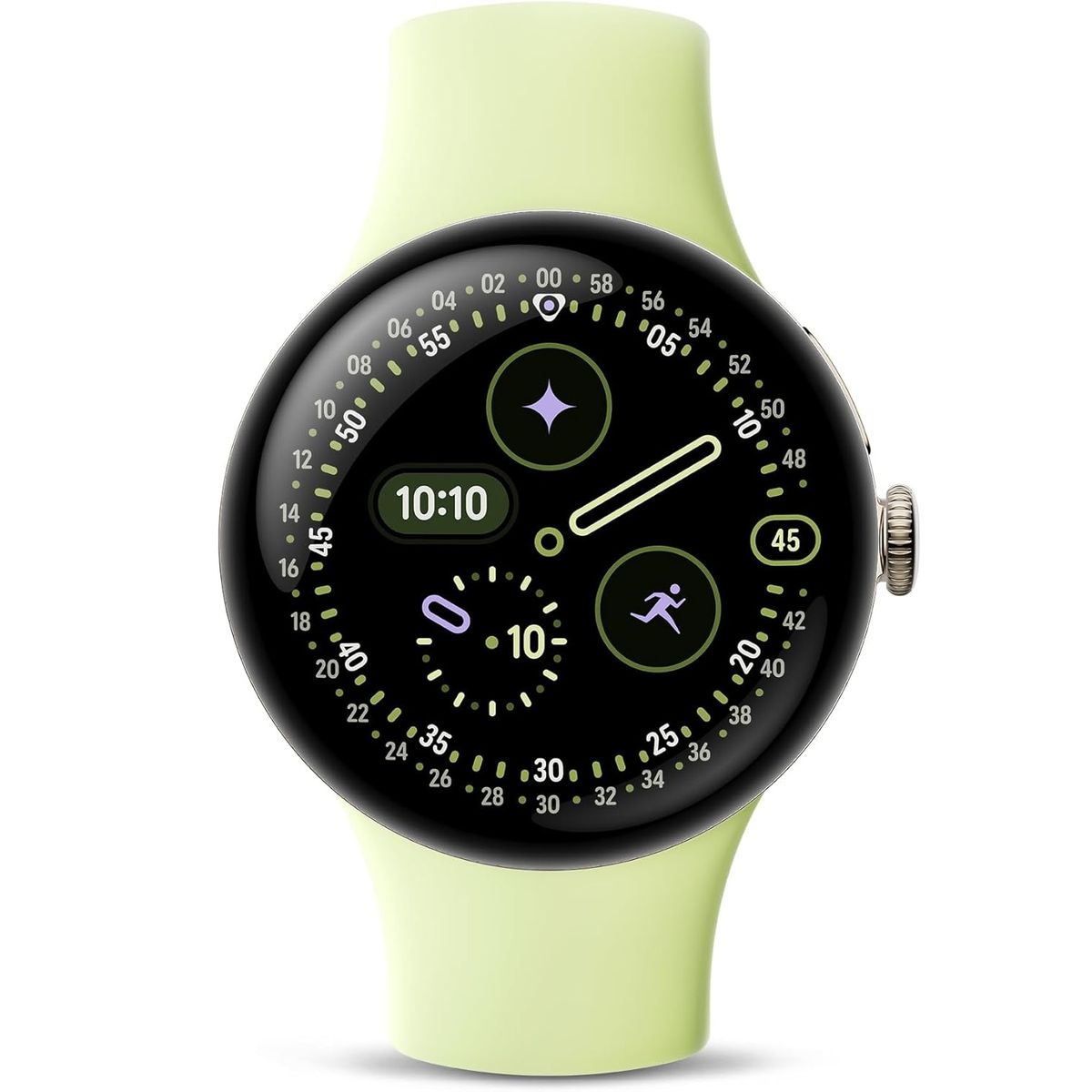 GOOGLE - Google Pixel Watch 4 (41mm) Bluetooth Smartwatch - Champagne Gold / Lemongrass