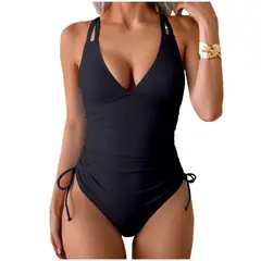 TIOZONEY - Bañador de una pieza para mujer con control de abdomen