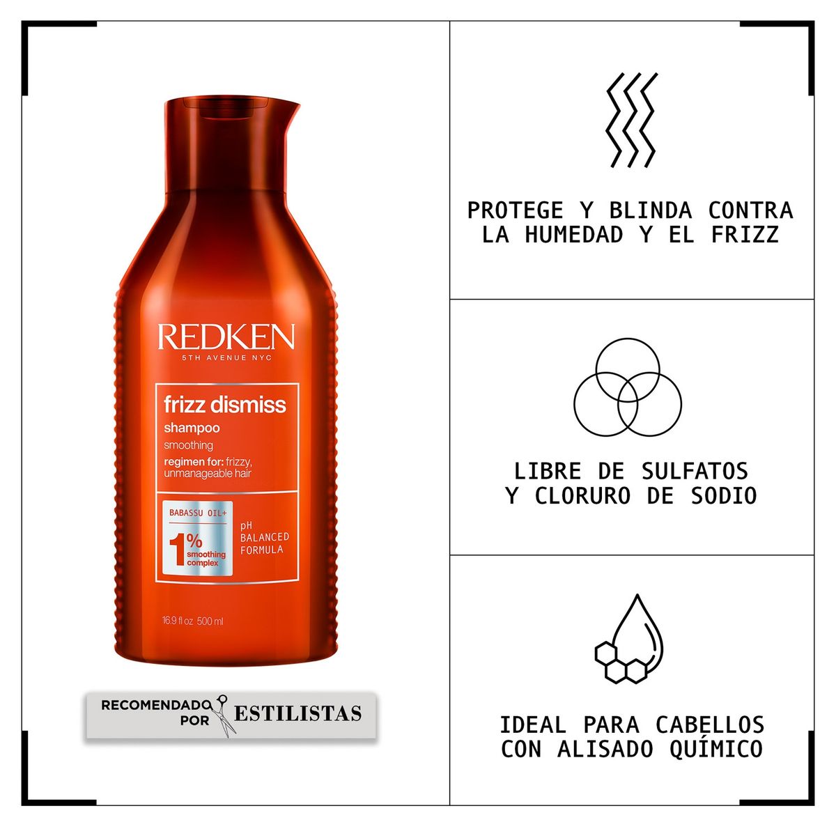 REDKEN - Shampoo Xl Sin Sulfatos Frizz Dismiss Anti 500 Ml Redken