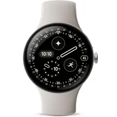 GOOGLE - Pixel Watch 4 (41mm) Bluetooth Smartwatch - Polished Silver/Porcelain Band