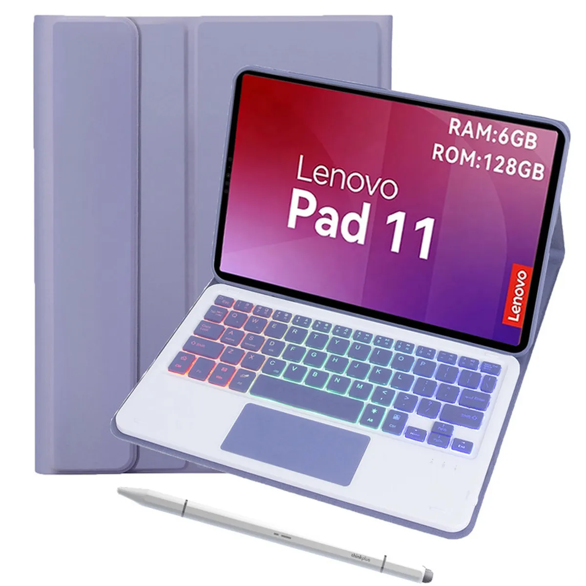 LENOVO - Tablet Lenovo  pad 11 2025 6+128GB  WIFI-Azul+Morado luminsos teclado+Lápiz táctil Lenovo