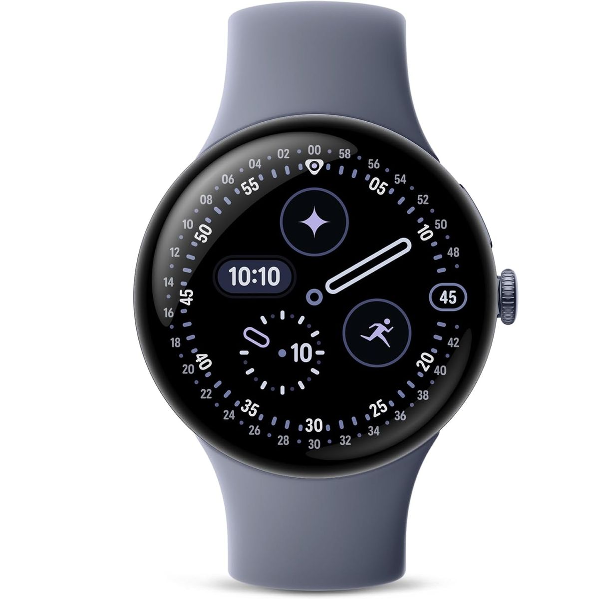 GOOGLE - Google Pixel Watch 4 (45mm) Bluetooth Smartwatch - Satin Moonstone Aluminum Case Moonstone Band