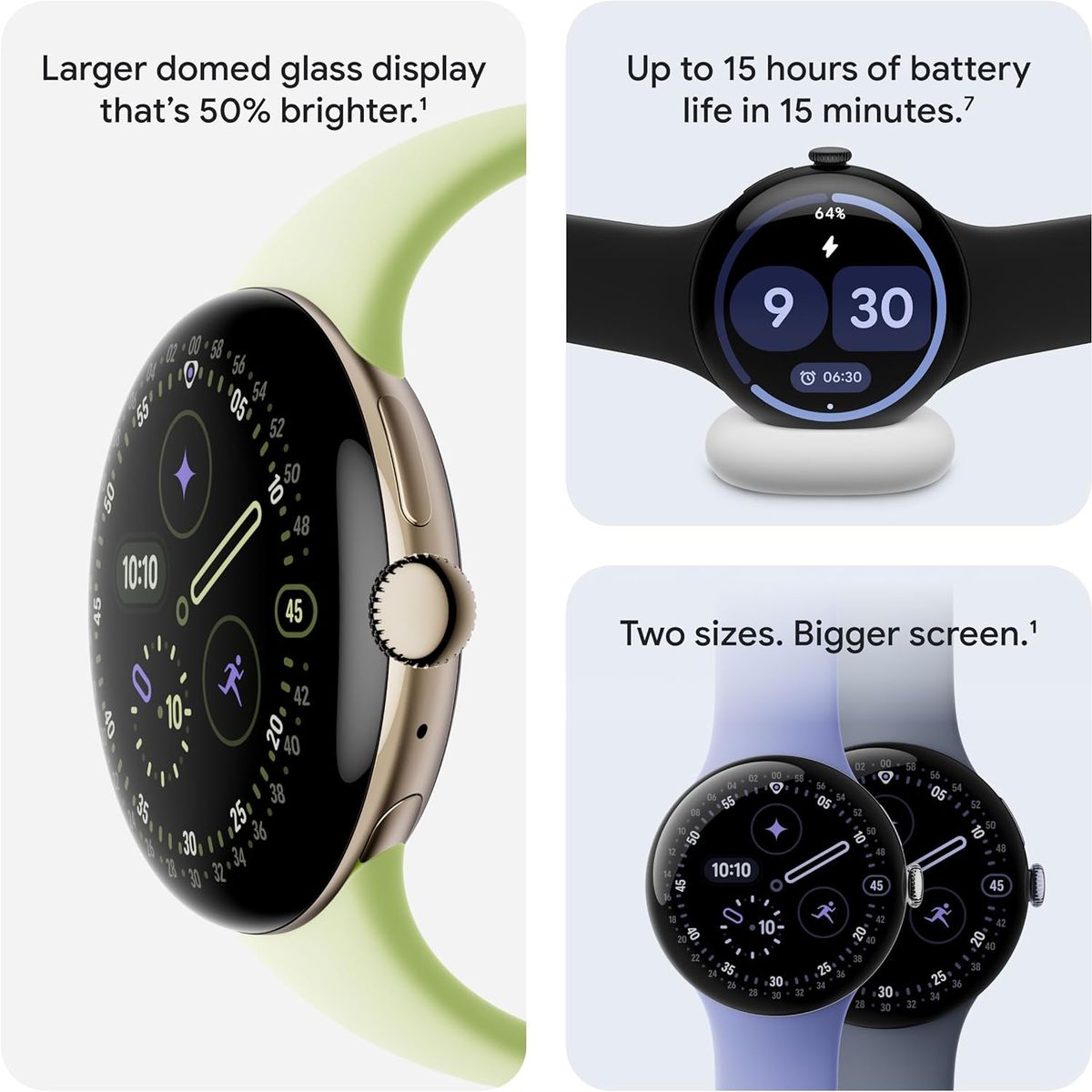 GOOGLE - Google Pixel Watch 4 (45mm) Bluetooth Smartwatch - Satin Moonstone Aluminum Case Moonstone Band