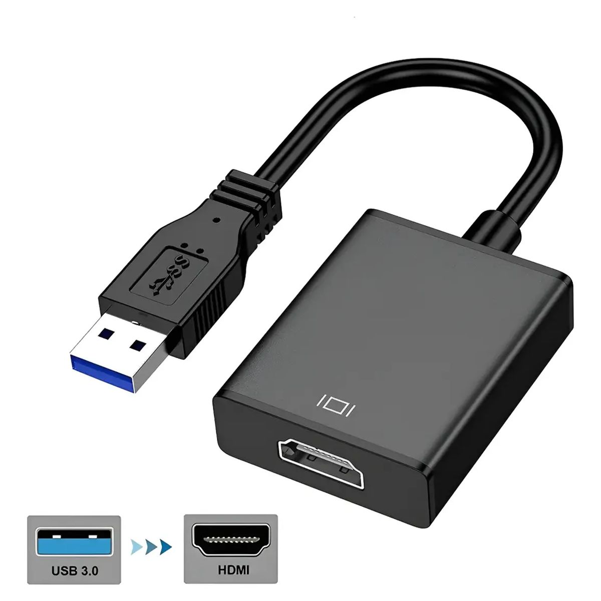 GENERICO - Adaptador Convertidor Usb 3.0 A Hdmi Full Hd 1080p Win7/8/10
