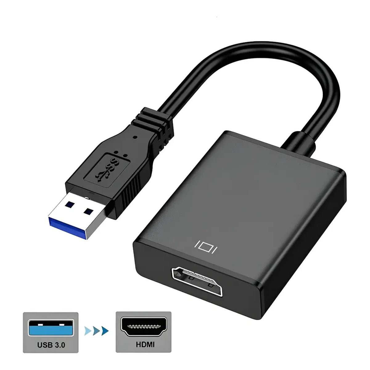 GENERICO - Adaptador Convertidor Usb 3.0 A Hdmi Full Hd 1080p Win7/8/10